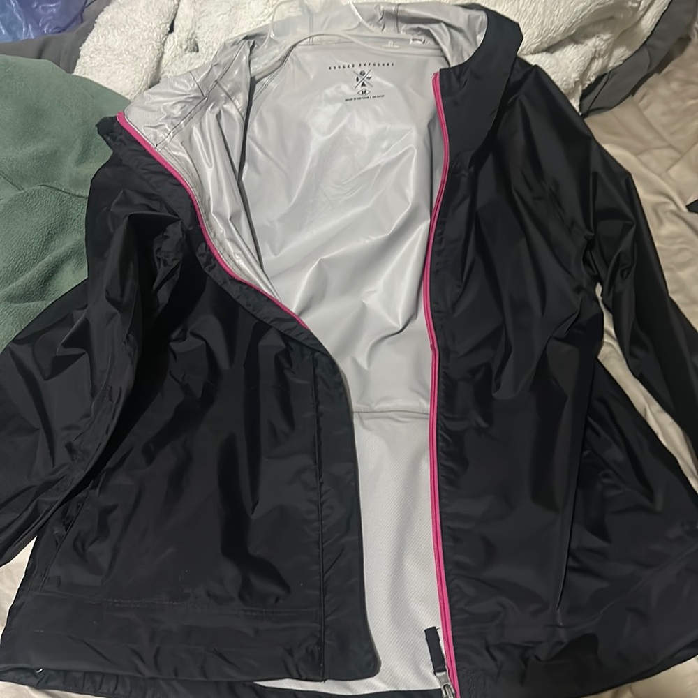 Rugged exposure rain coat